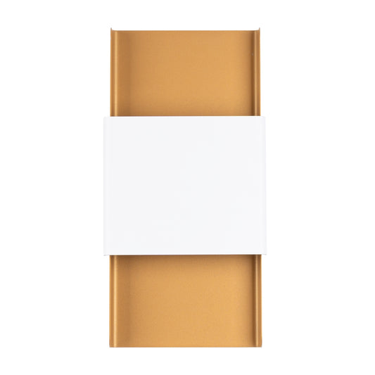 Luzara - Aplique de Pared - 2-Light - Oro y Blanco - Acero - G9 LED 2x8W - IP20 - 20 x 7 x 40 cm