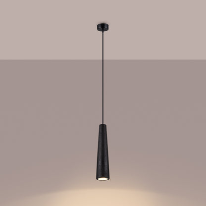 Luzara - Lámpara Colgante Electra - 1-Light - Negro Hormigón - LED - Industrial Minimal - 125 cm