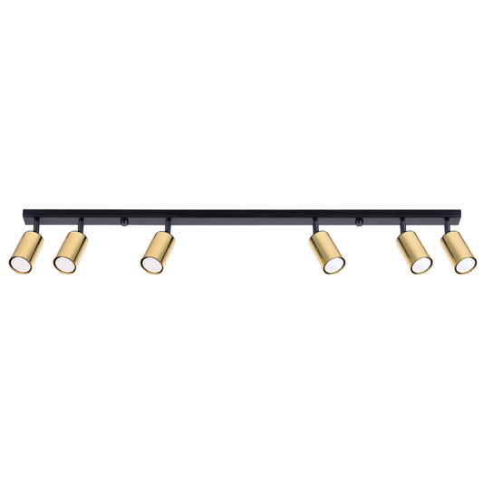 Luzara - Ceiling Light - 6-Light - Black Gold - Metal - GU10 IP20 - Bulbs Not Included - WINX 6L