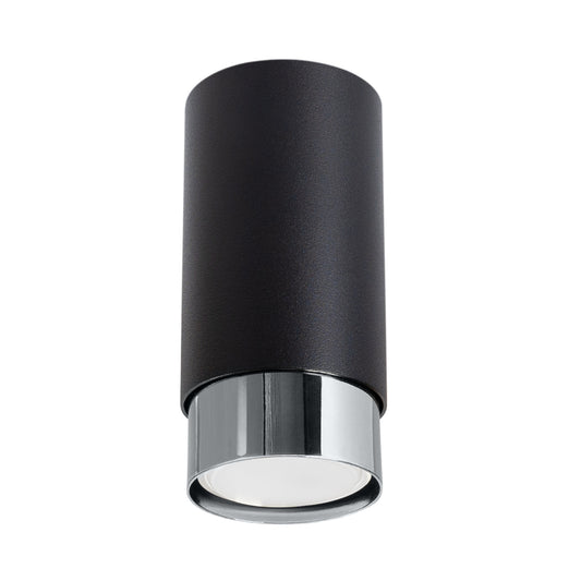 Nero - Lámpara de Techo - 1-Light - Negro Cromo - Acero - GU10 - IP20 - Diseño Moderno