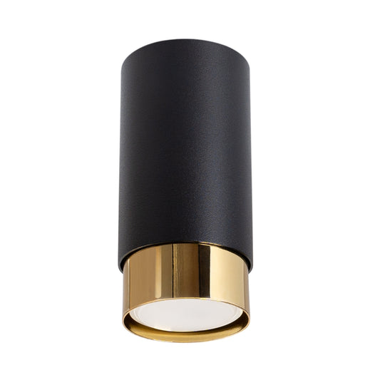 Luzara - Ceiling Light - 1-Light Black Gold Steel - GU10 IP20 - Bulb Not Included