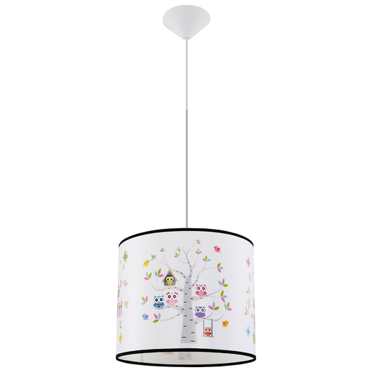 Aurora Del Sol - Lámpara Colgante OWLS 40 - 1-Light Multicolor Búho PVC - Bombilla No Incluida - E27 - IP20 - Ø40 x 82 cm