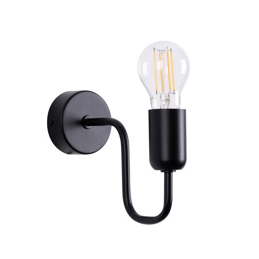 Aplique de Pared Vector Negro - 1-Light LED - Acero - IP20 - Bombilla No Incluida