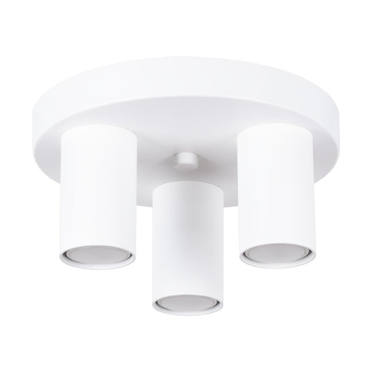 Luzara - Plafón - 3-Light - Blanco - Acero - GU10 - IP20 - 25/25/12 cm - Diseño Minimalista Moderno