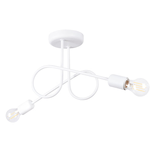 Luzara - Lámpara LOOP 2 Blanca - Pendant Light - 2-Light - Blanca - Acero - E27 - IP20