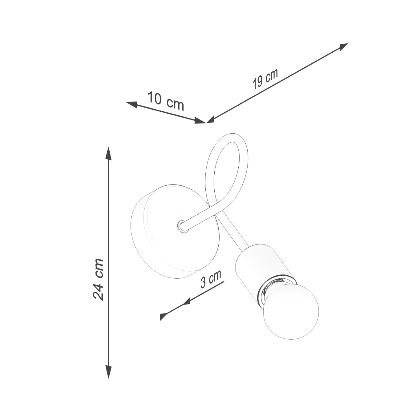 EMBER - Aplique de Pared - 1-Luz - Blanco con Madera Natural - Base E27 - IP20 - Acero y Madera - 10/19/24 cm