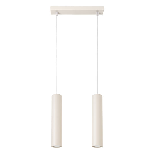 Luzara - Lámpara Colgante - 2-Light Beige Acero GU10 - IP20 - Bombillas No Incluidas