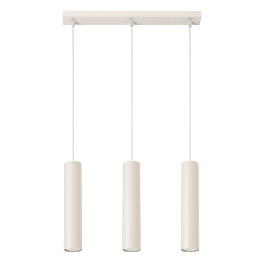 Luzara - Lámpara Colgante Lagos - 3-Light - Beige - Acero - GU10 - Bombilla No Incluida - IP20