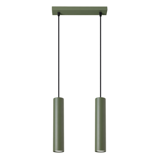 Luzara - Pendant Light - 2-Light Oliva Verde - Acero - GU10 - IP20 - Bombillas no Incluidas - Lagos