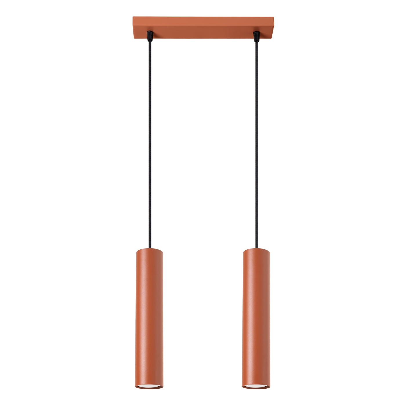 Luzara - Lagos Pendant Light - 2-Light - Ocre Rojo - Acero - GU10 - IP20 - 105 cm de Alto - Diseño Industrial Minimalista
