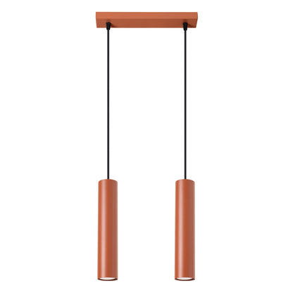 Luzara - Lagos Pendant Light - 2-Light - Ocre Rojo - Acero - GU10 - IP20 - 105 cm de Alto - Diseño Industrial Minimalista
