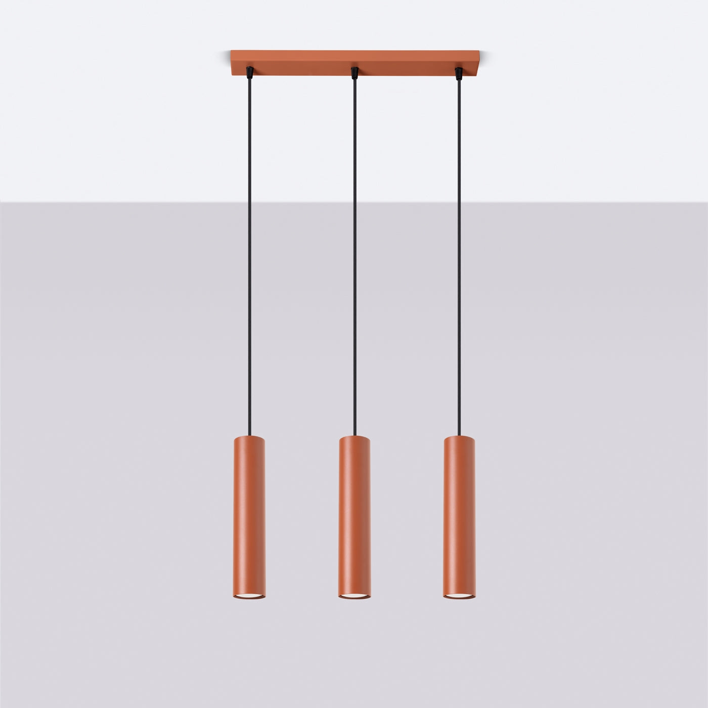 Lagos - Pendant Light - 3-Light - Ocre Rojo - Acero - GU10 - Ø6 cm Pantallas - Modern Minimalist