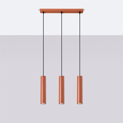 Lagos - Pendant Light - 3-Light - Ocre Rojo - Acero - GU10 - Ø6 cm Pantallas - Modern Minimalist