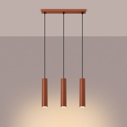Lagos - Pendant Light - 3-Light - Ocre Rojo - Acero - GU10 - Ø6 cm Pantallas - Modern Minimalist