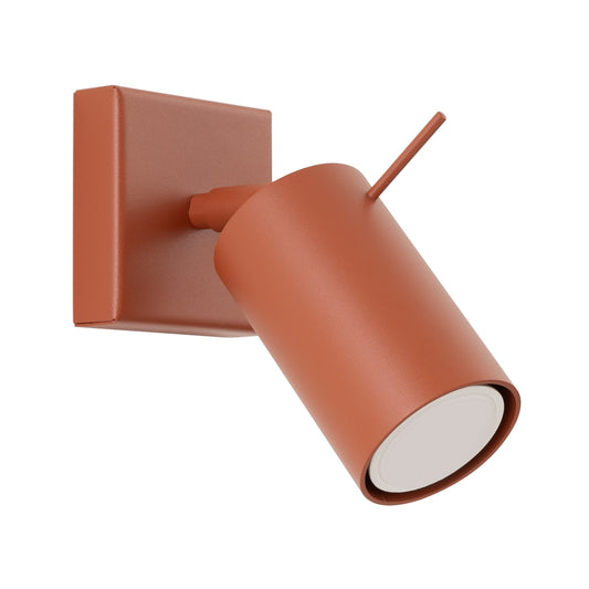 Luzara - Aplique de Pared - 1-Luz - Ocre Rojo - Acero - GU10 - LED no incluida - RING