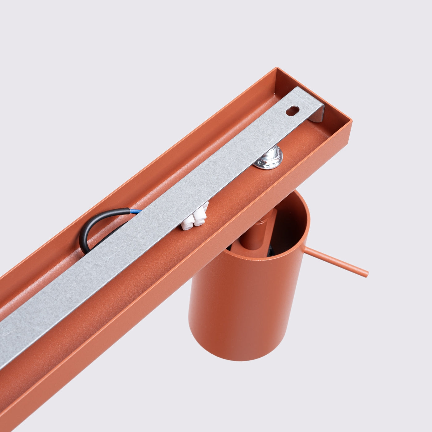 Luzara - Lámpara de Techo RING 3L - 3-Light - Ocre Rojo - Acero - GU10 - IP20 - Bombillas No Incluidas - 45x6x17 cm