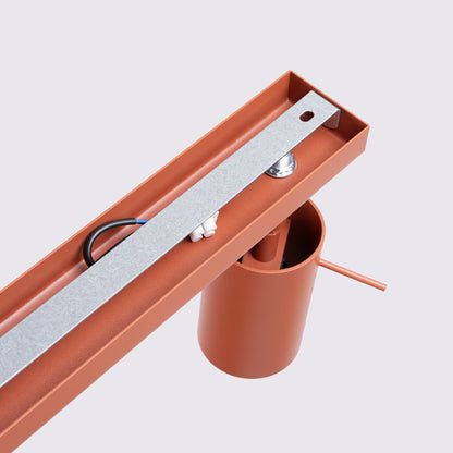 Luzara - Lámpara de Techo RING 3L - 3-Light - Ocre Rojo - Acero - GU10 - IP20 - Bombillas No Incluidas - 45x6x17 cm