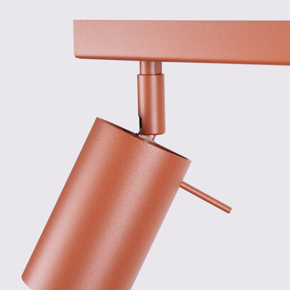 Luzara - Lámpara de Techo RING 3L - 3-Light - Ocre Rojo - Acero - GU10 - IP20 - Bombillas No Incluidas - 45x6x17 cm