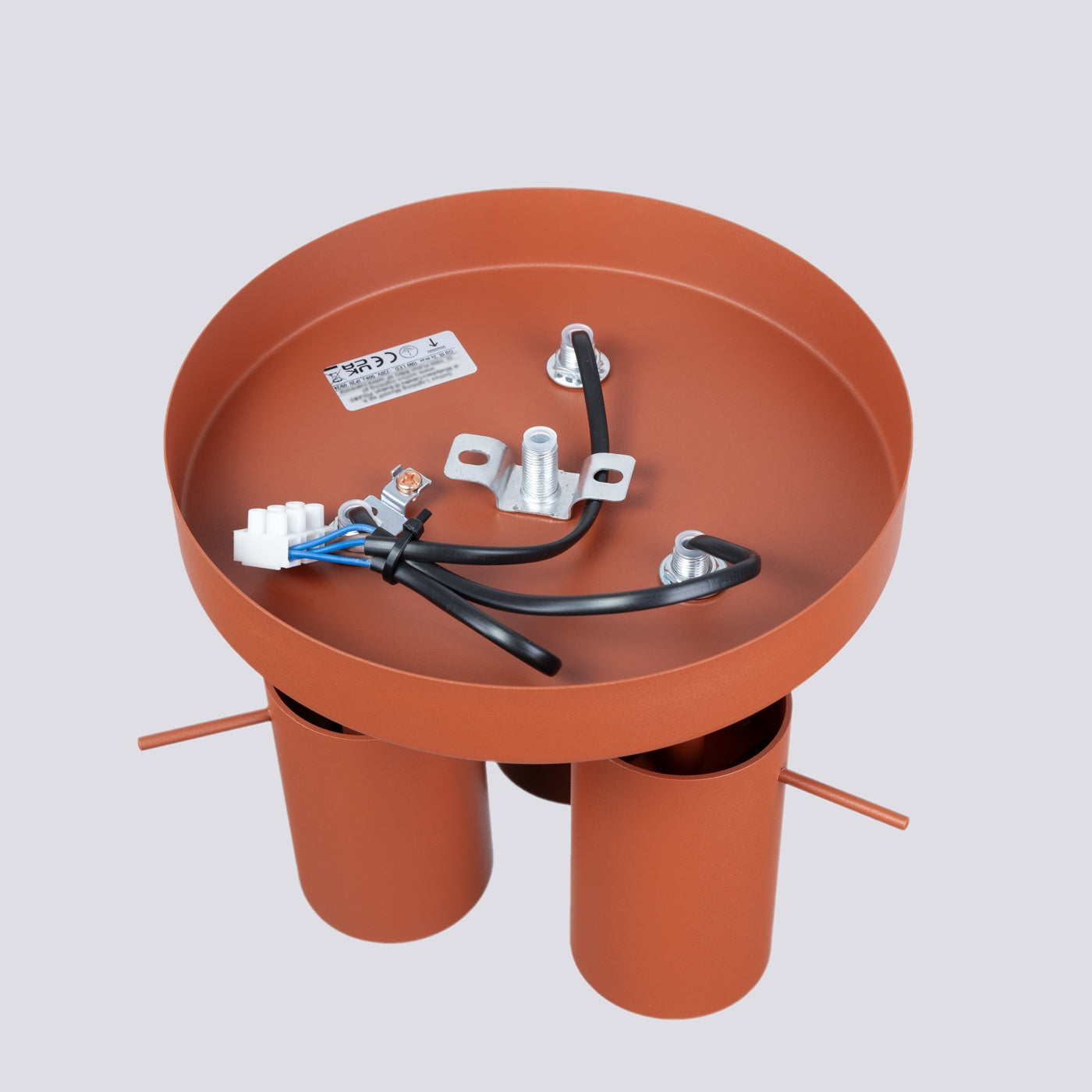 Plafón Ring - 3-Light - Rojo Ocre - Acero - GU10 - IP20 - Lámpara de Techo Minimalista