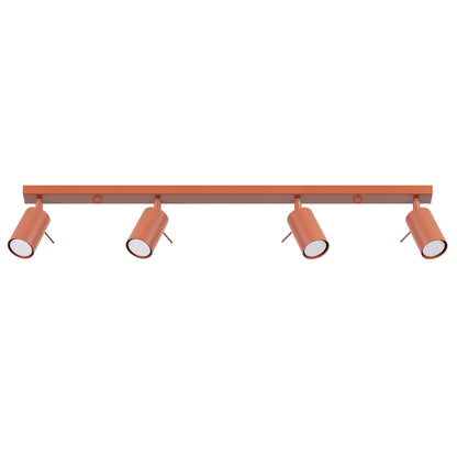 Luzara - Plafón Ring 4L - Ocre Rojo - Acero - GU10 LED - 4-Light - IP20 - 81 x 6 x 17 cm