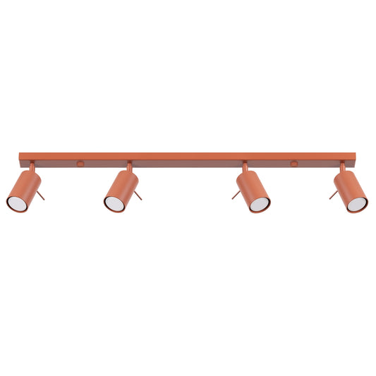 Luzara - Plafón Ring 4L - Ocre Rojo - Acero - GU10 LED - 4-Light - IP20 - 81 x 6 x 17 cm