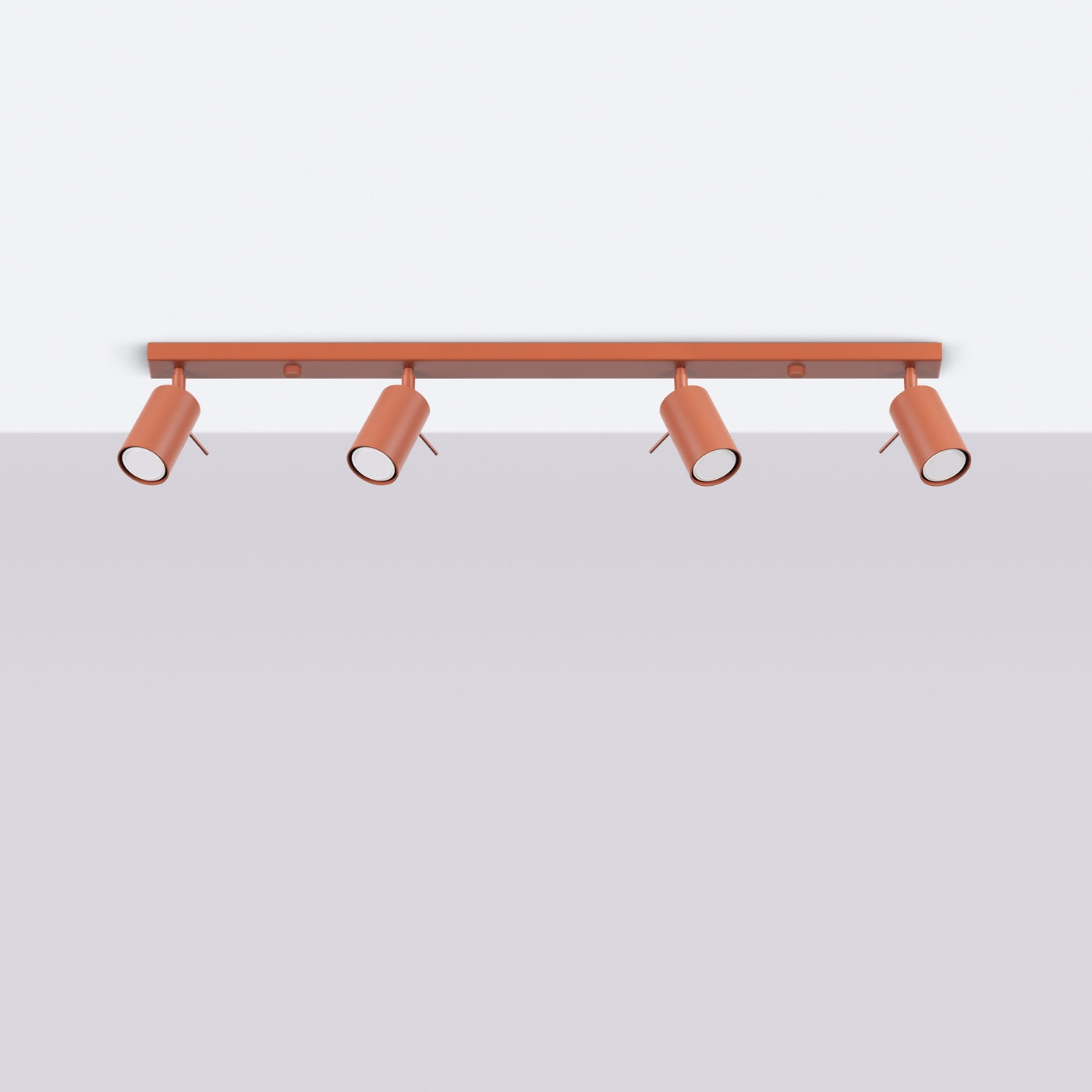 Luzara - Plafón Ring 4L - Ocre Rojo - Acero - GU10 LED - 4-Light - IP20 - 81 x 6 x 17 cm