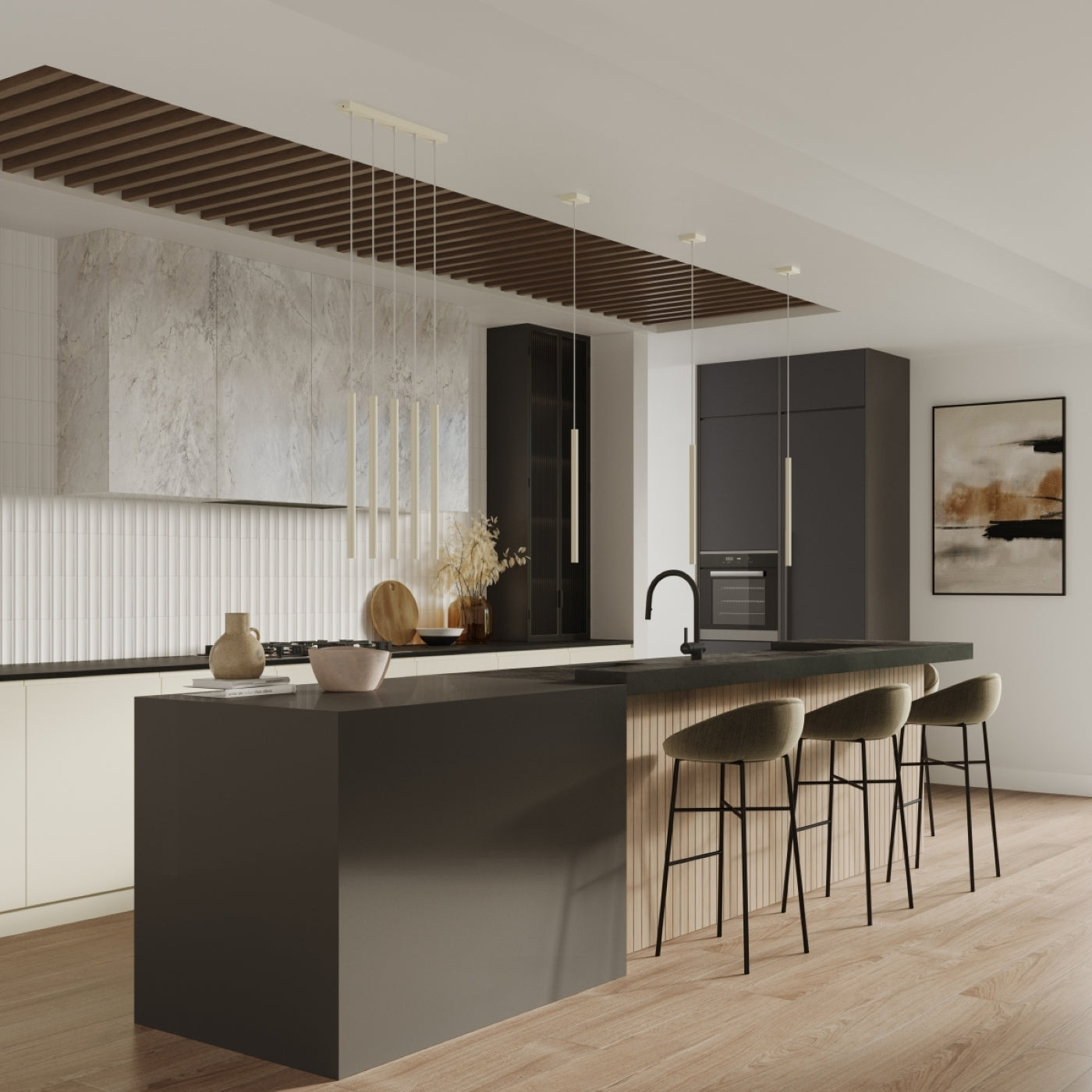 Luzara - Pendant Light - 1-Light Beige Metal - G9 LED 8W - IP20 - Modern Minimalista