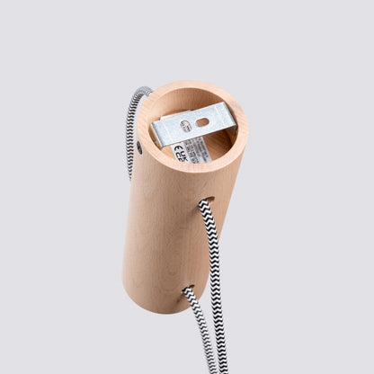 Luzara - Aplique De Pared - 1-Light G9 - Madera Natural Blanco - Madera Y Vidrio - IP20 - Dimensiones 6/25/67 cm