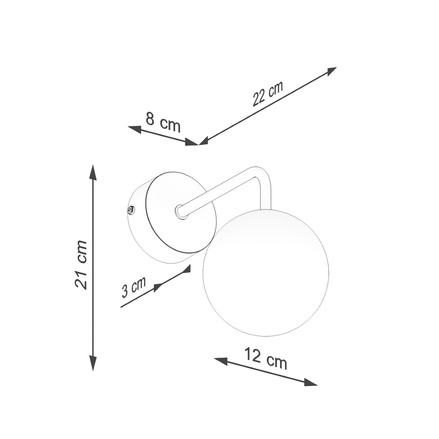 Luzara - Aplique de Pared - 1-Light - Blanco - Acero y Vidrio - G9 8W - IP20 - 10 x 22 x 21 cm - Astral
