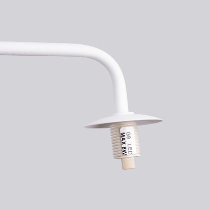 Luzara - Aplique de Pared - 1-Light - Blanco - Acero y Vidrio - G9 8W - IP20 - 10 x 22 x 21 cm - Astral