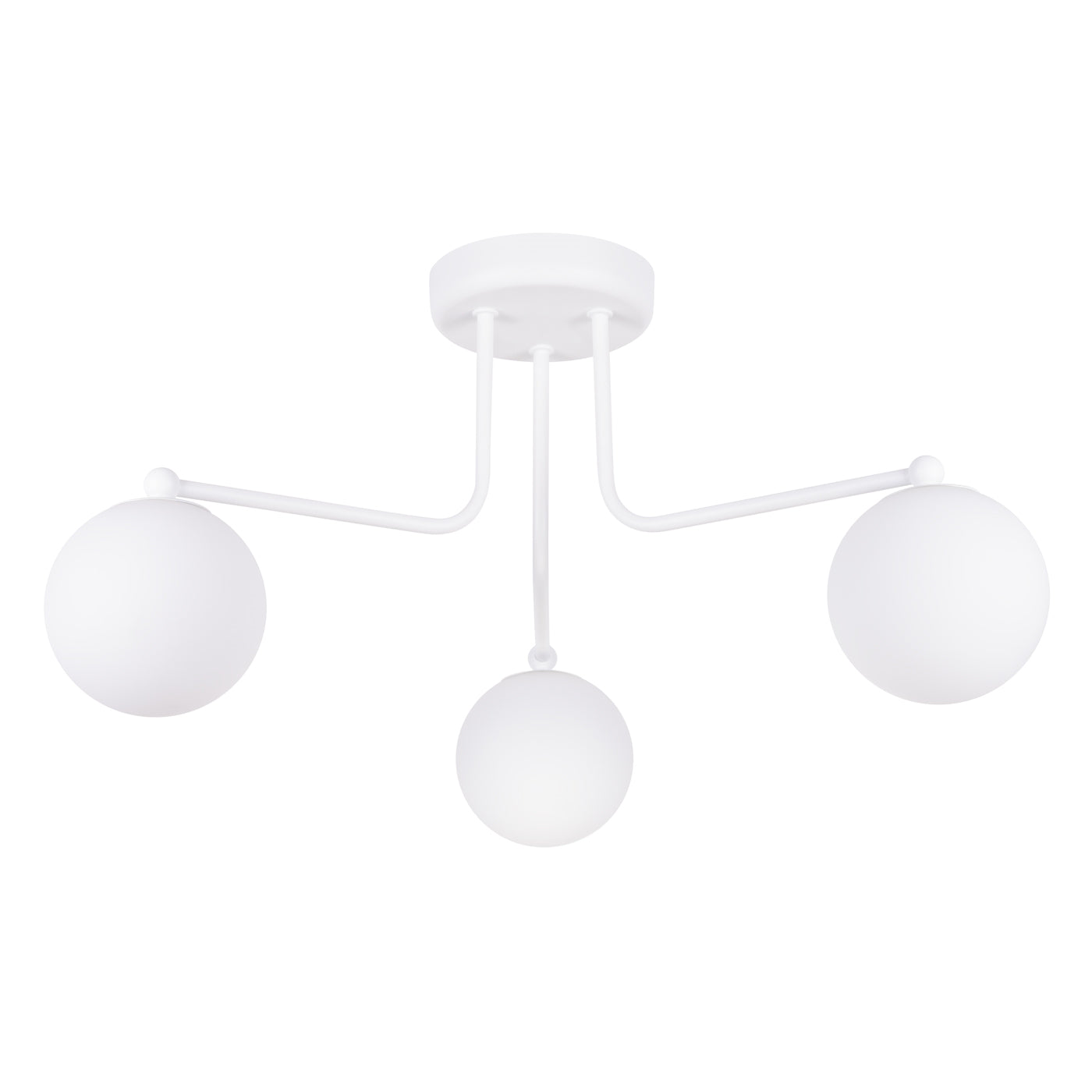 Luzara - Chandelier - 3-Light Blanco - Metal y Vidrio - G9 LED - IP20 - 62 x 62 x 29 cm