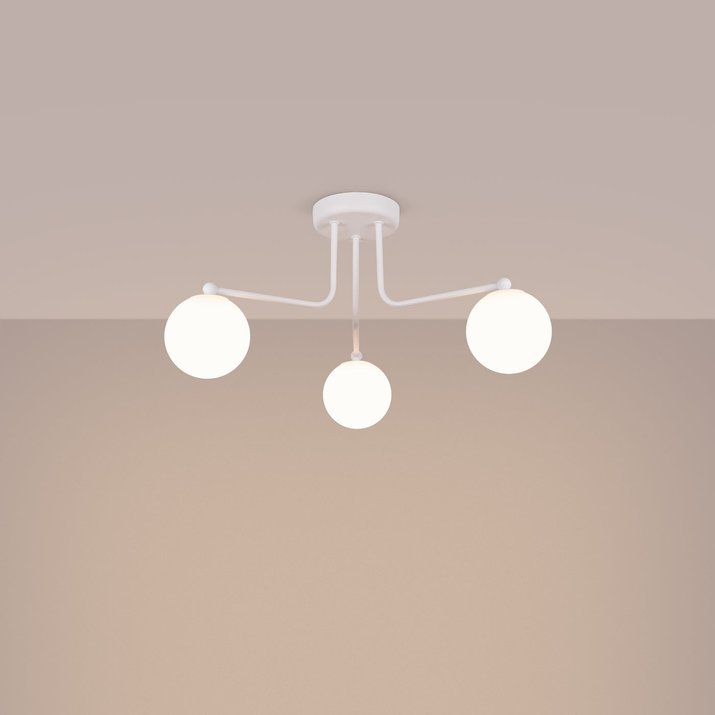 Luzara - Chandelier - 3-Light Blanco - Metal y Vidrio - G9 LED - IP20 - 62 x 62 x 29 cm