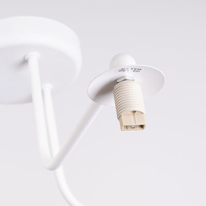 Luzara - Chandelier - 3-Light Blanco - Metal y Vidrio - G9 LED - IP20 - 62 x 62 x 29 cm