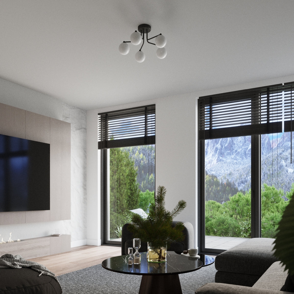 Luzara - Aplique de Pared - 1-Light - Black Metal - White Glass Shade - G9 IP20 - Bulb Not Included - 10 x 22 x 21 cm - Astral