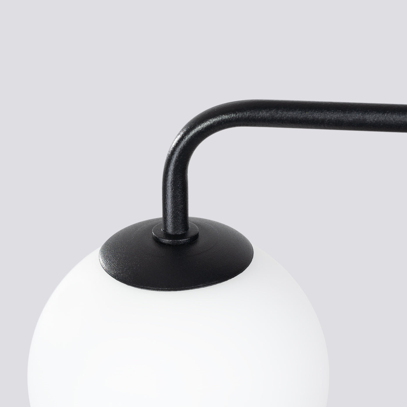 Luzara - Aplique de Pared - 1-Light - Black Metal - White Glass Shade - G9 IP20 - Bulb Not Included - 10 x 22 x 21 cm - Astral