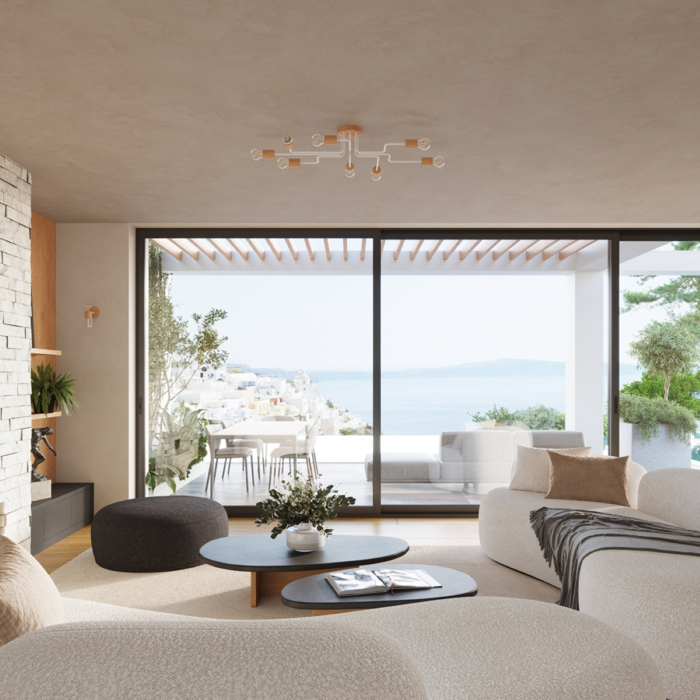 Luzara - Aplique de Pared - 1-Luz E27 - Blanco con Madera Natural - Acero y Madera - IP20