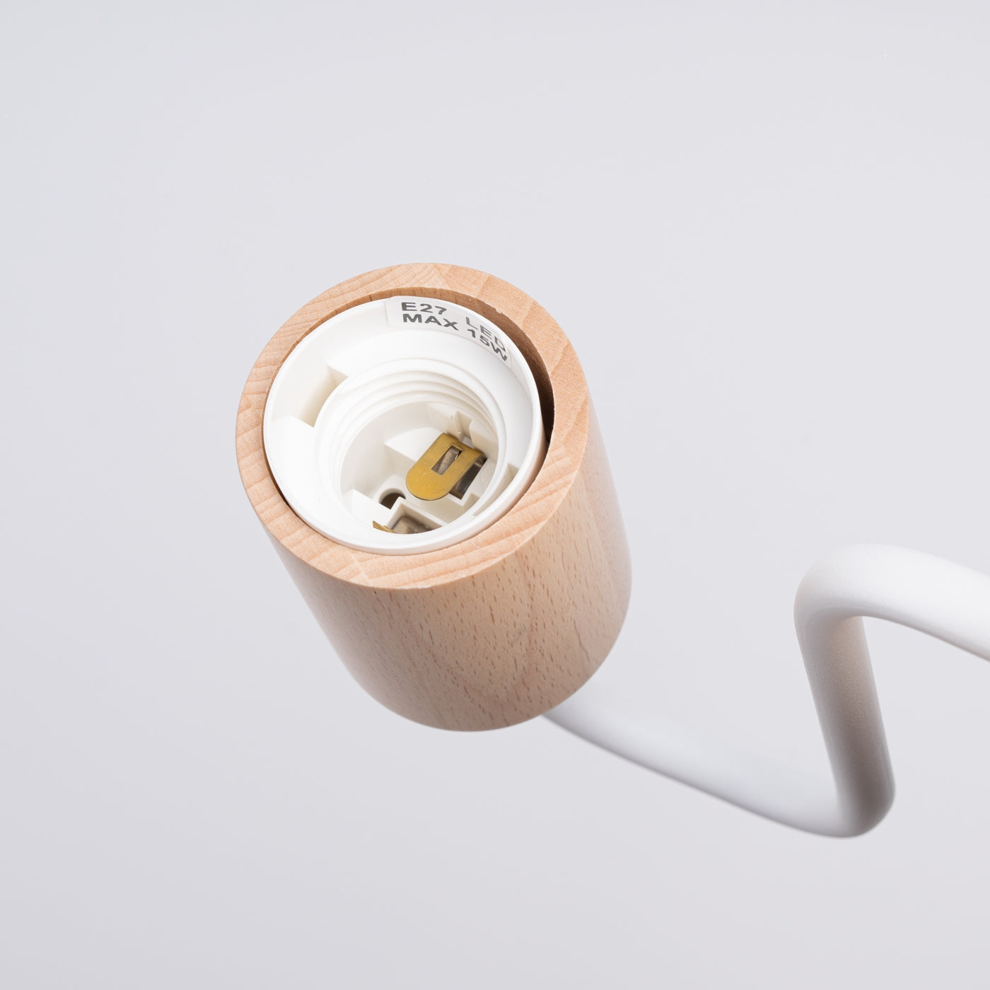 Luzara - Aplique de Pared - 1-Luz E27 - Blanco con Madera Natural - Acero y Madera - IP20