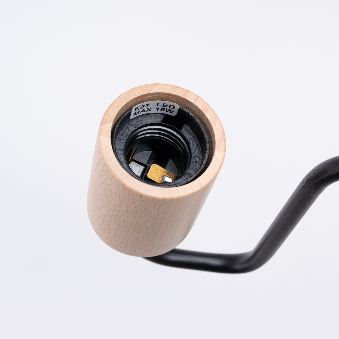 Timbo - Aplique de Pared - 1-Light - Negro - Acero y Madera - E27 - IP20