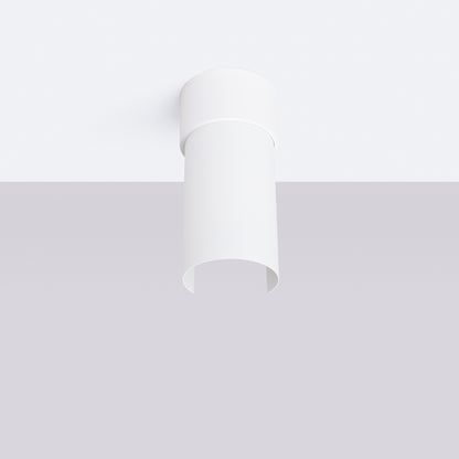 Luzara - Plafón - 1-Light - Blanco - Acero - LED - IP20 - E27 - Con Lámina Giratoria - 10 x 10 x 21 cm