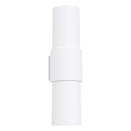 Luzara - Aplique de Pared - 2-Light Blanco - Acero - E27 - LED IP20 - Bombilla No Incluida