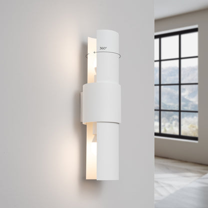 Luzara - Aplique de Pared - 2-Light Blanco - Acero - E27 - LED IP20 - Bombilla No Incluida