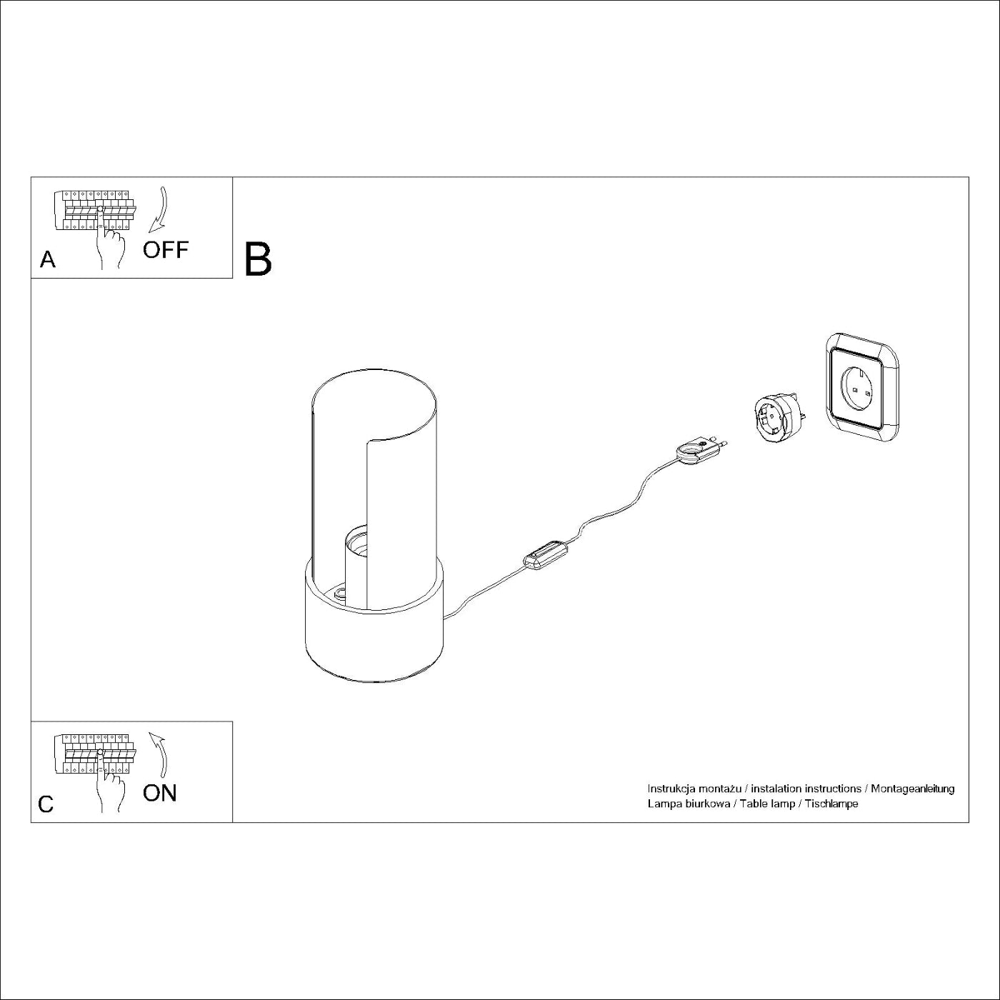 Luzara - Table Lamp - 1-Light White Steel - Con Lámina Giratoria - Bombilla No Incluida - 10x10x21 cm