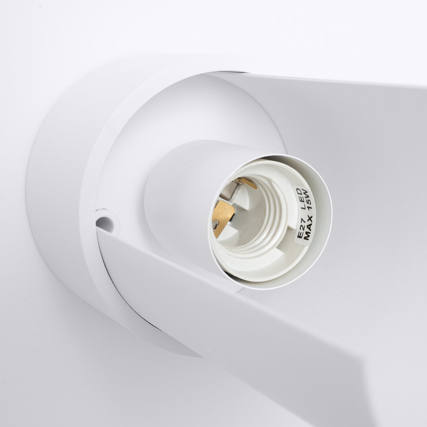 Luzara - Aplique de Pared - 1-Light Blanco Acero - E27 - IP20 - Sin Bombilla - 10 x 10 x 21 cm