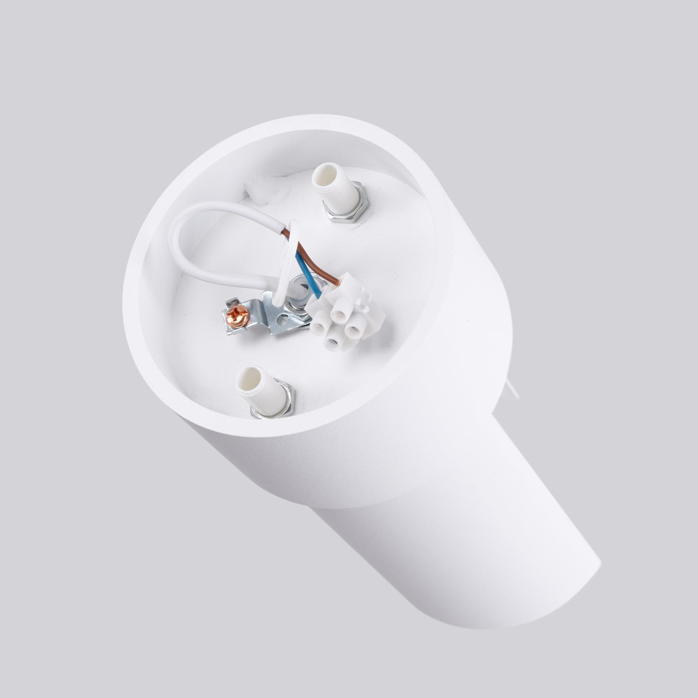 Luzara - Aplique de Pared - 1-Light Blanco Acero - E27 - IP20 - Sin Bombilla - 10 x 10 x 21 cm