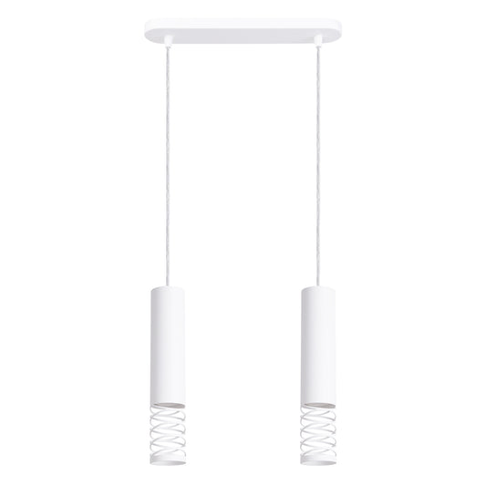 Luzara - Lámpara Colgante - 2-Light White Metal - GU10 - IP20 - 125 cm