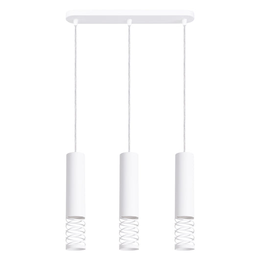 Luzara - Pendant Light - 3-Light - Blanca - Acero - GU10 - IP20 - Longitud 125 cm