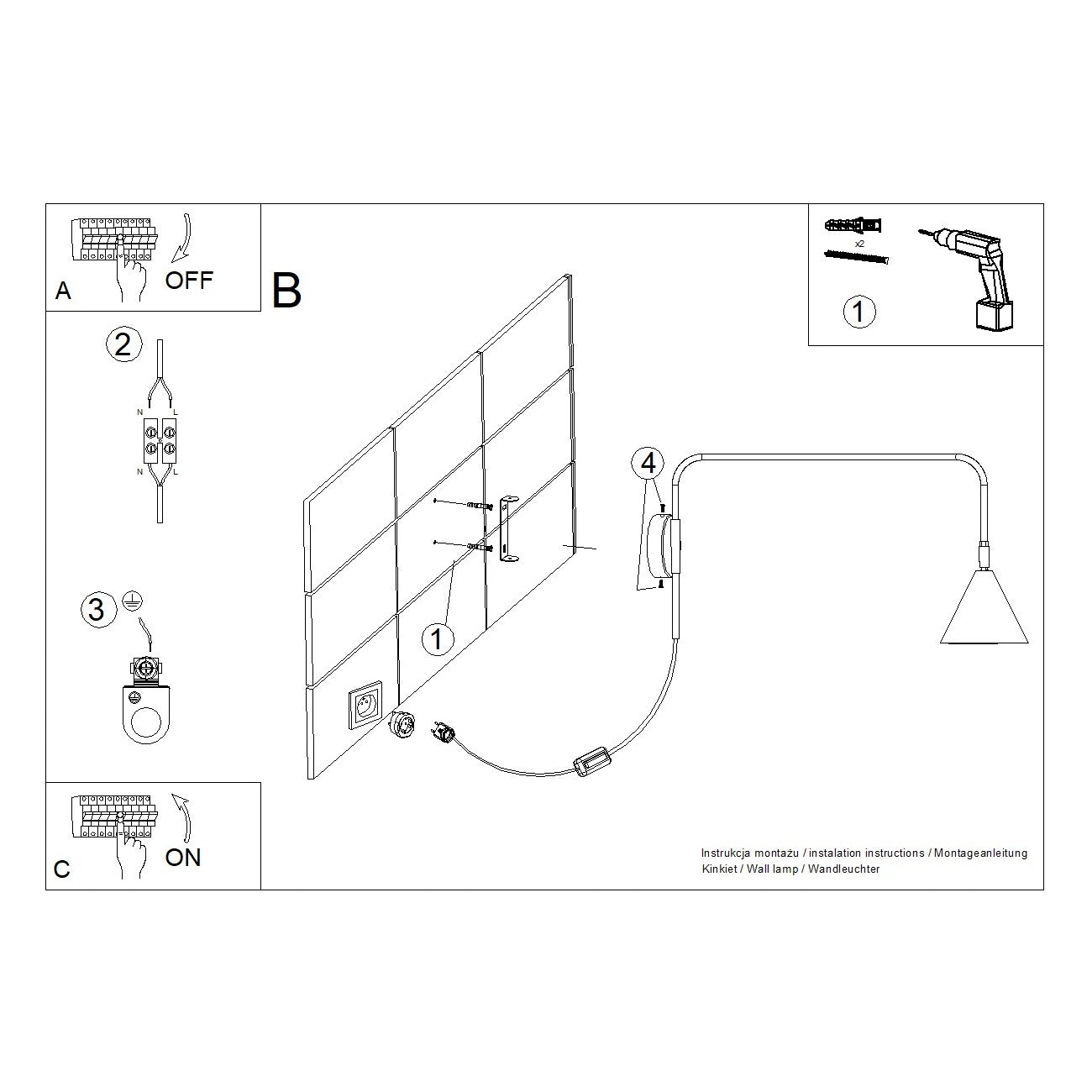 Luzara - Aplique de Pared - 1-Light - Ocre Rojo - Acero - E14 LED - IP20 - Dimensiones 14/61/30 cm - NOX