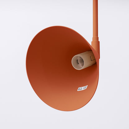 Luzara - Aplique de Pared - 1-Light - Ocre Rojo - Acero - E14 LED - IP20 - Dimensiones 14/61/30 cm - NOX