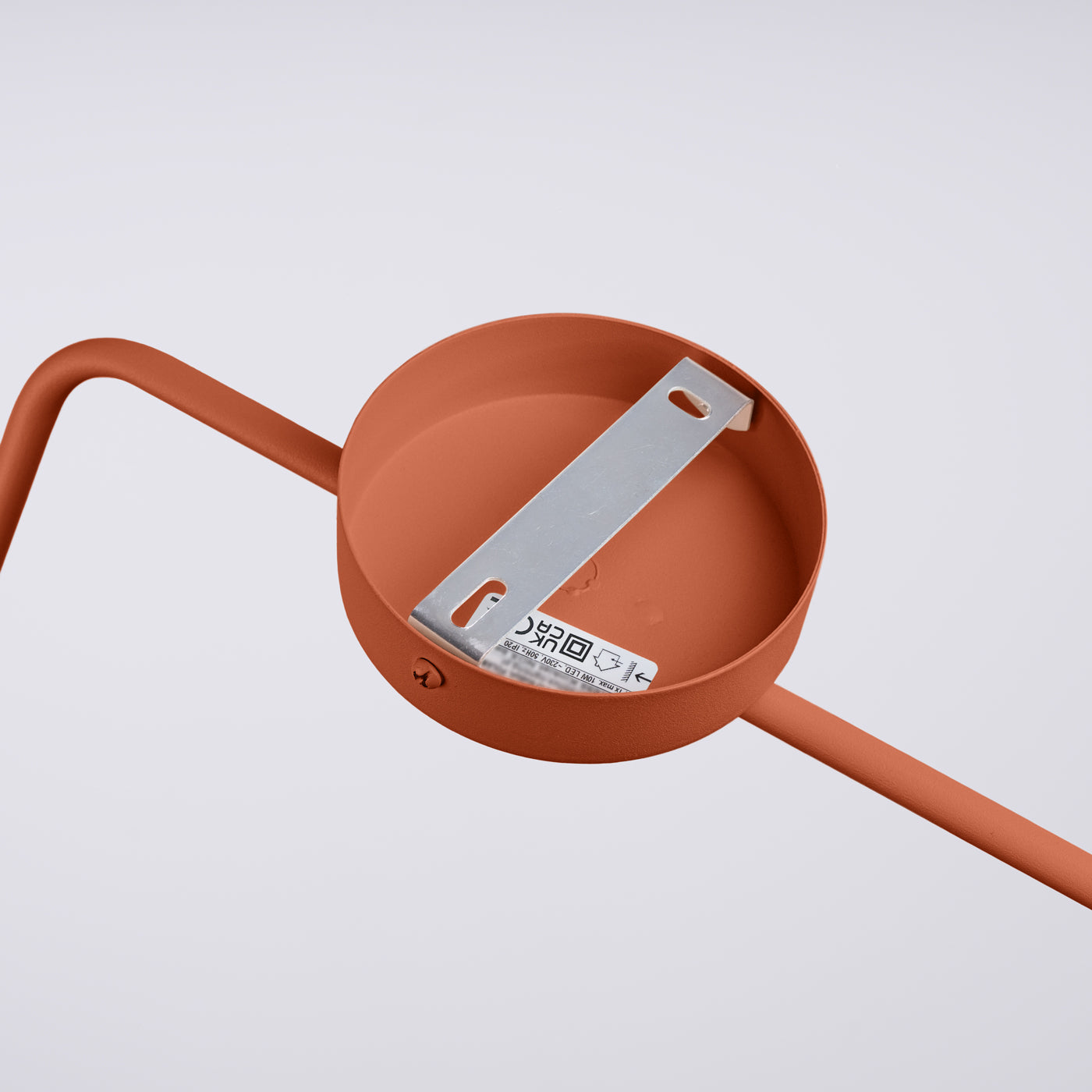 Luzara - Aplique de Pared - 1-Light - Ocre Rojo - Acero - E14 LED - IP20 - Dimensiones 14/61/30 cm - NOX