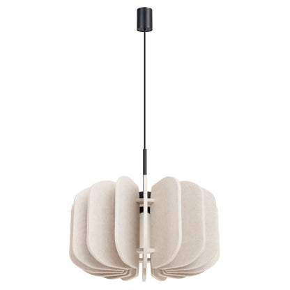 MULA - Lámpara Colgante - Beige / Negro - Fieltro Y Acero - E27 - 1 LED 15 W - IP20 - Montaje Propio - 45/45/146 cm